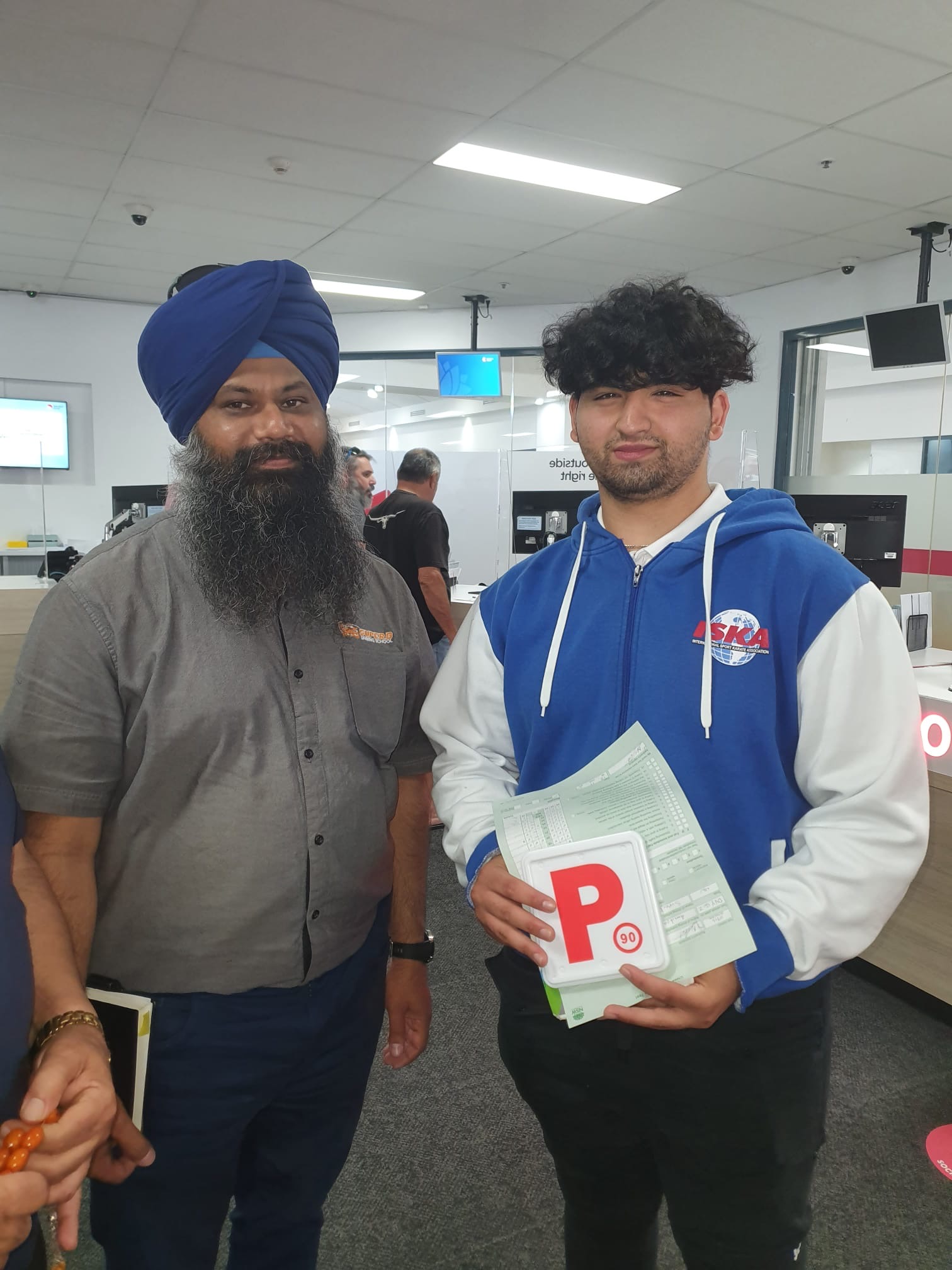 Student passing driving test at Service NSW