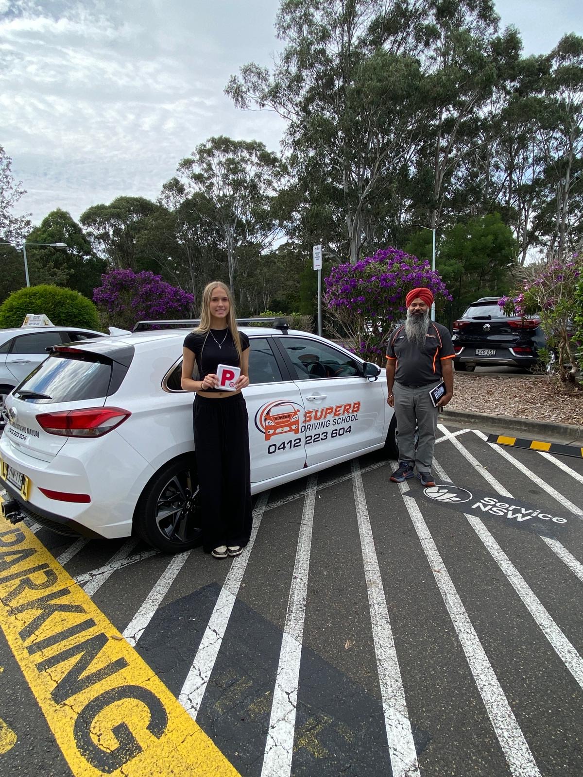 Student with Superb Driving School