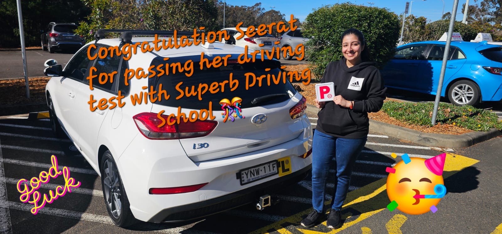 Seerat passing driving test